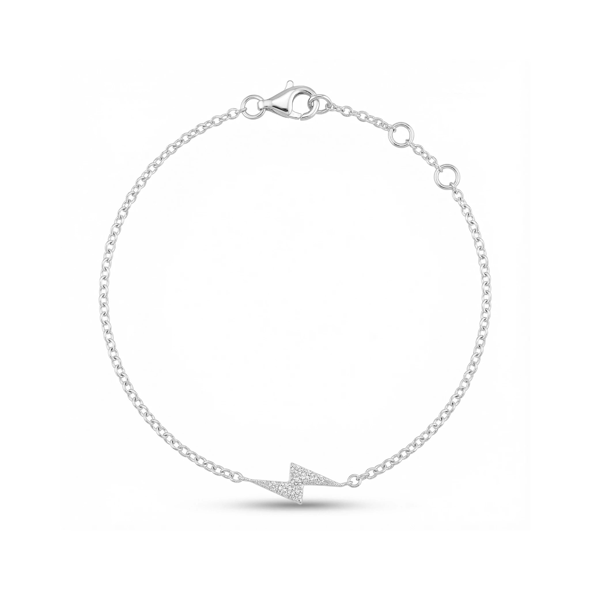 14K Yellow Gold Lightning Diamond Bracelet