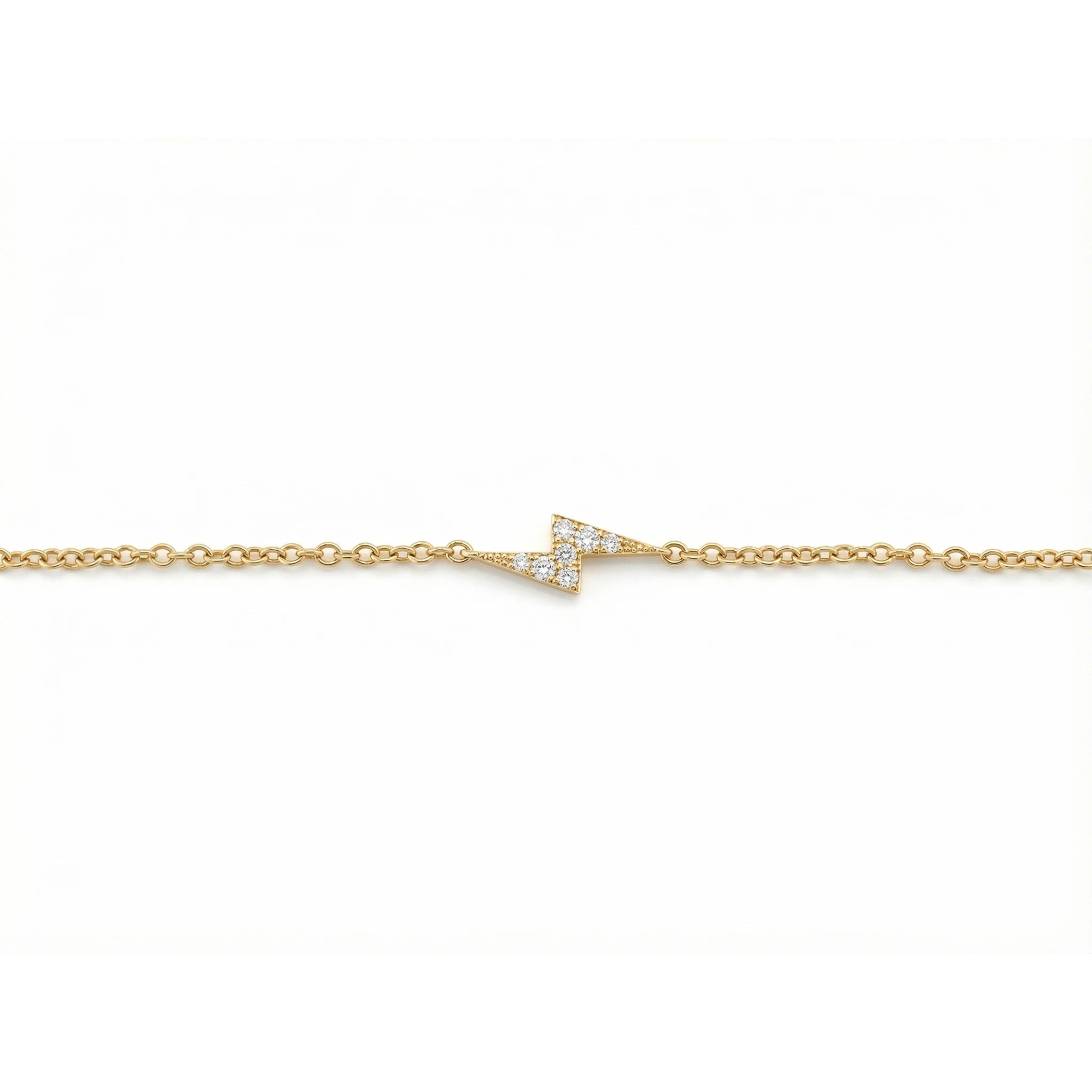 14K Yellow Gold Lightning Diamond Bracelet