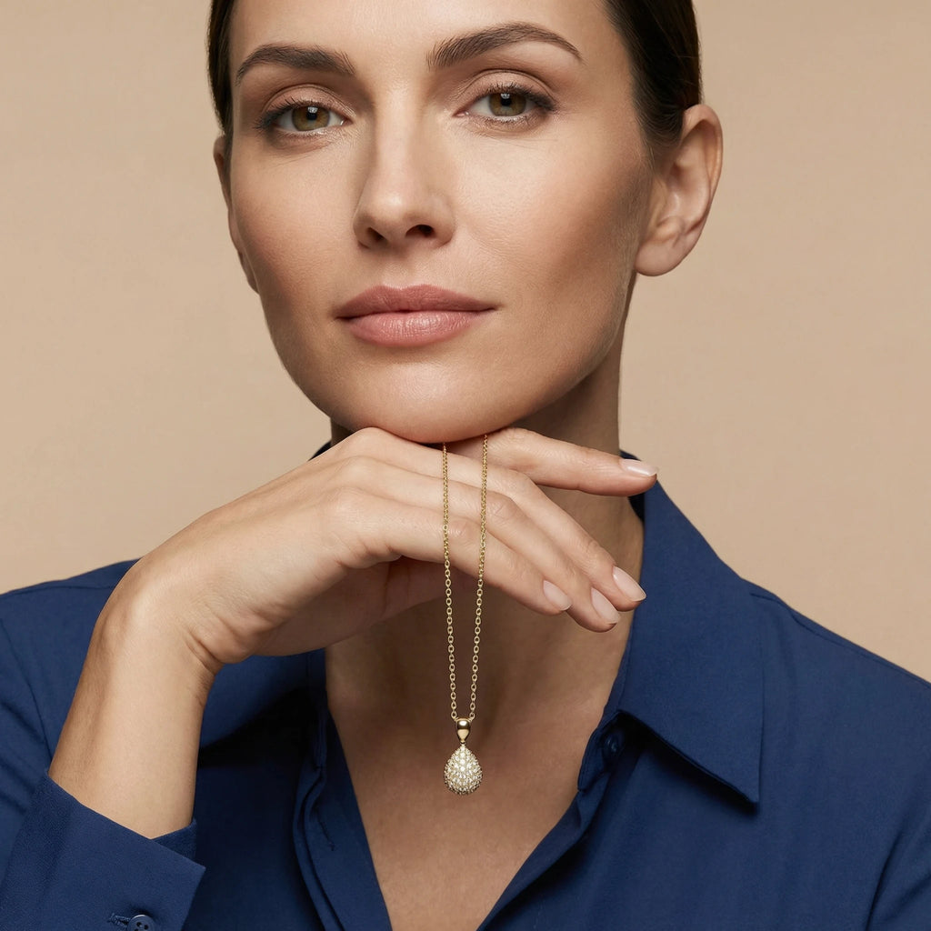 14K Yellow Gold Teardrop Diamond Pendant