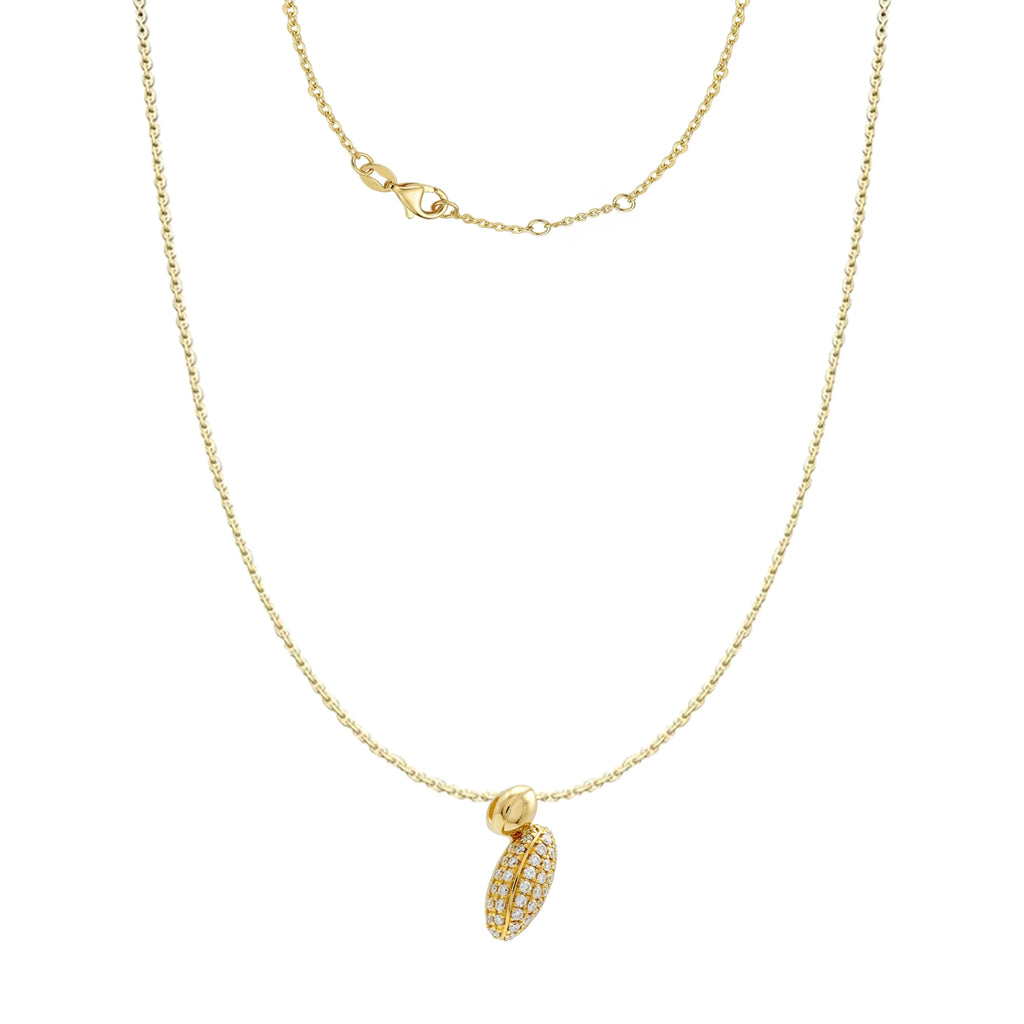 14K Yellow Gold Olives Diamond Pendant