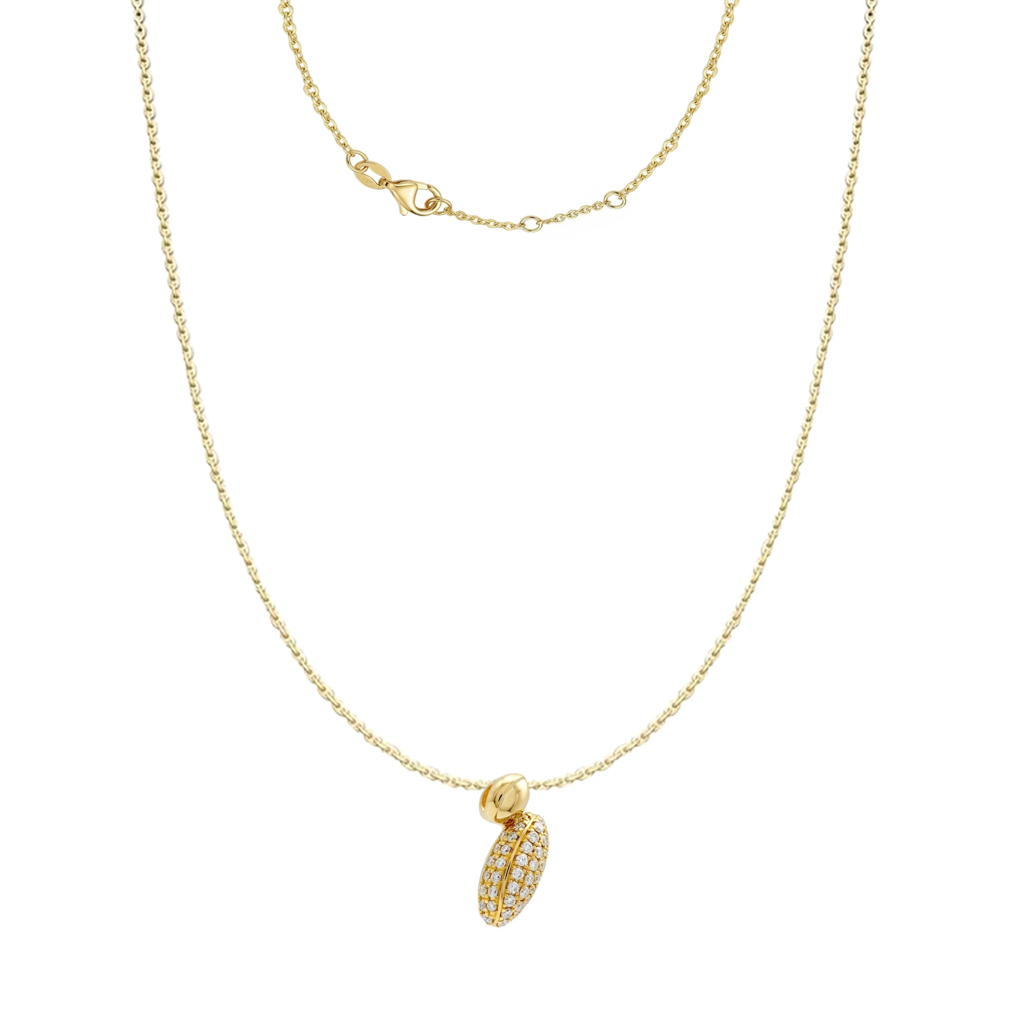 14K Yellow Gold Olives Diamond Pendant