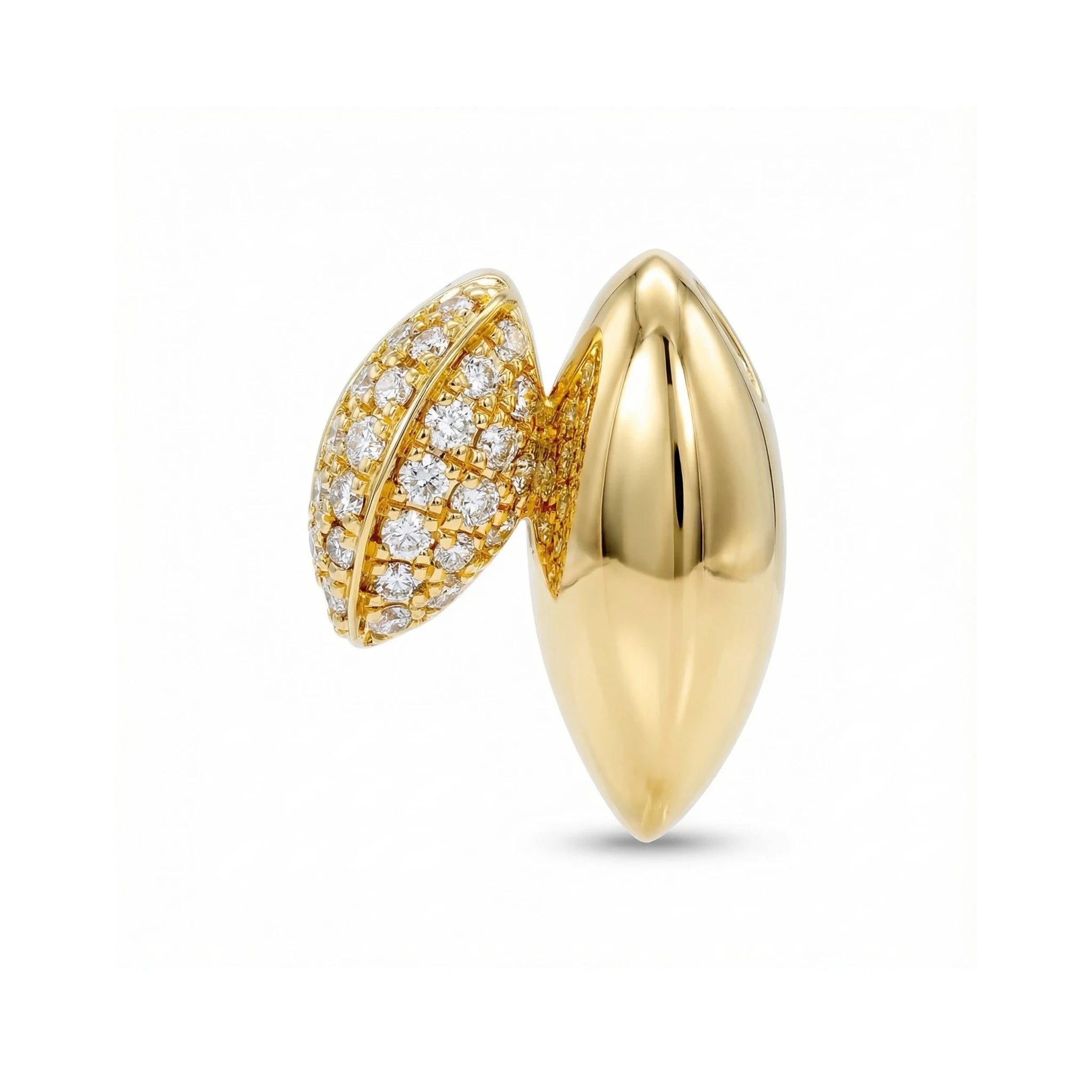 14K Yellow Gold Olives Diamond Pendant