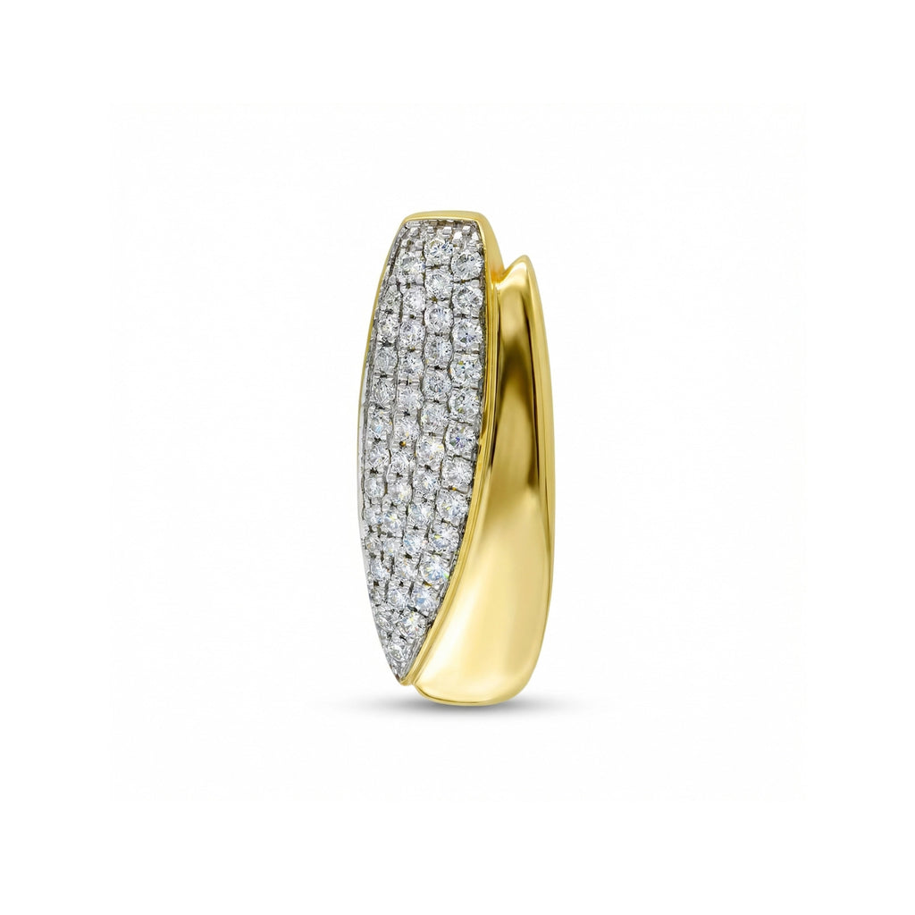 BeBling 14K Two-Tone Gold Diamond Diagonal Pendant front view