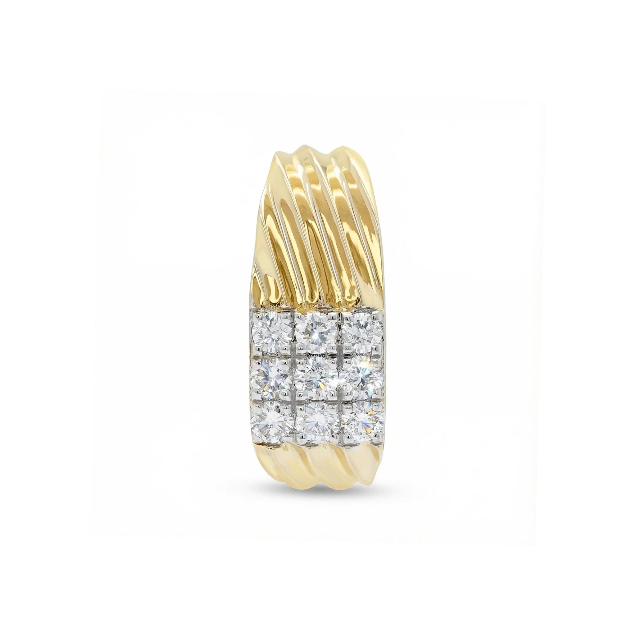 14K Yellow and White Gold Diamond Pendant