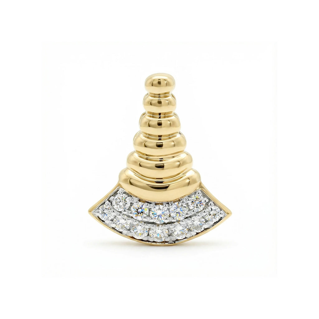 14K Yellow and White Gold Diamond Pendant