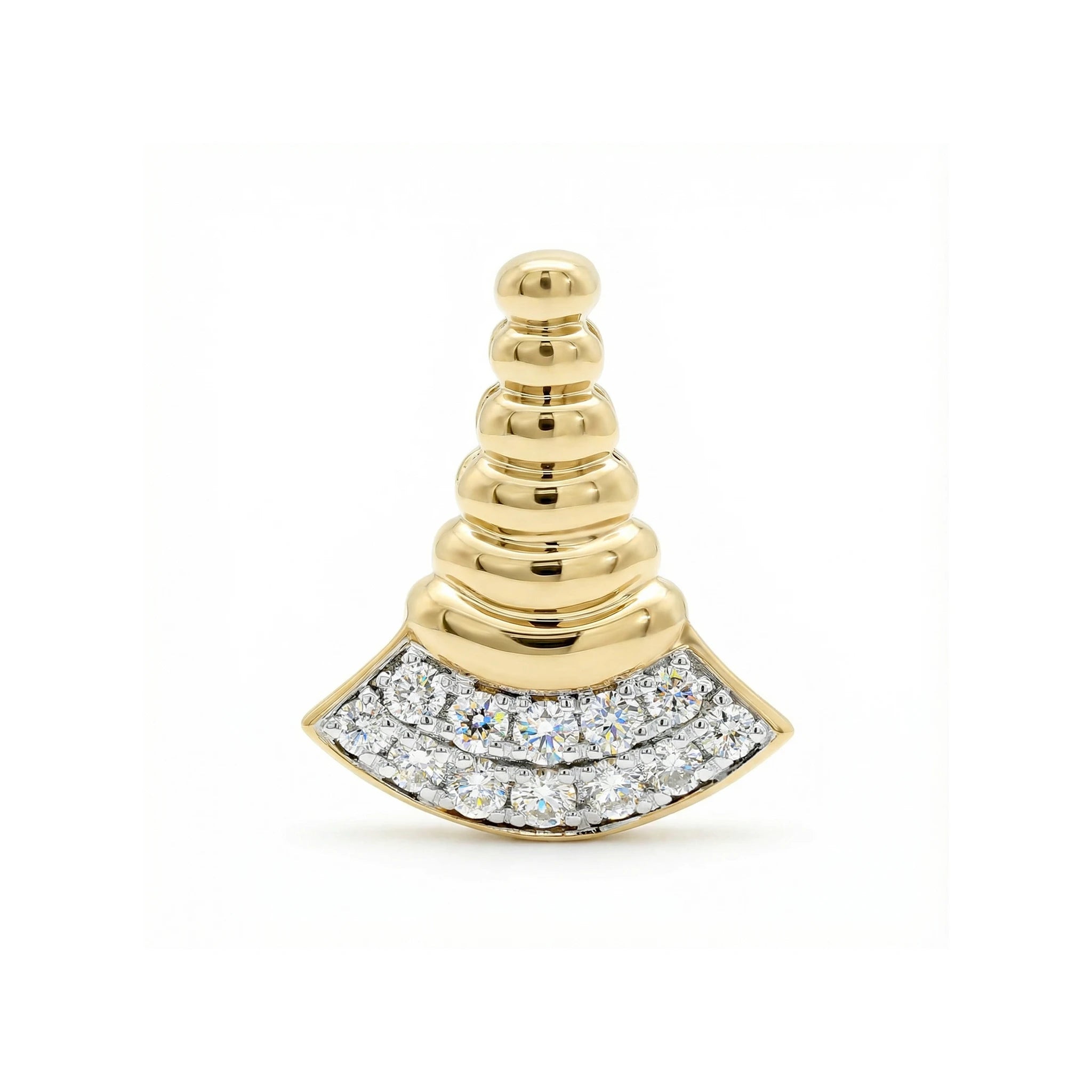 14K Yellow and White Gold Diamond Pendant