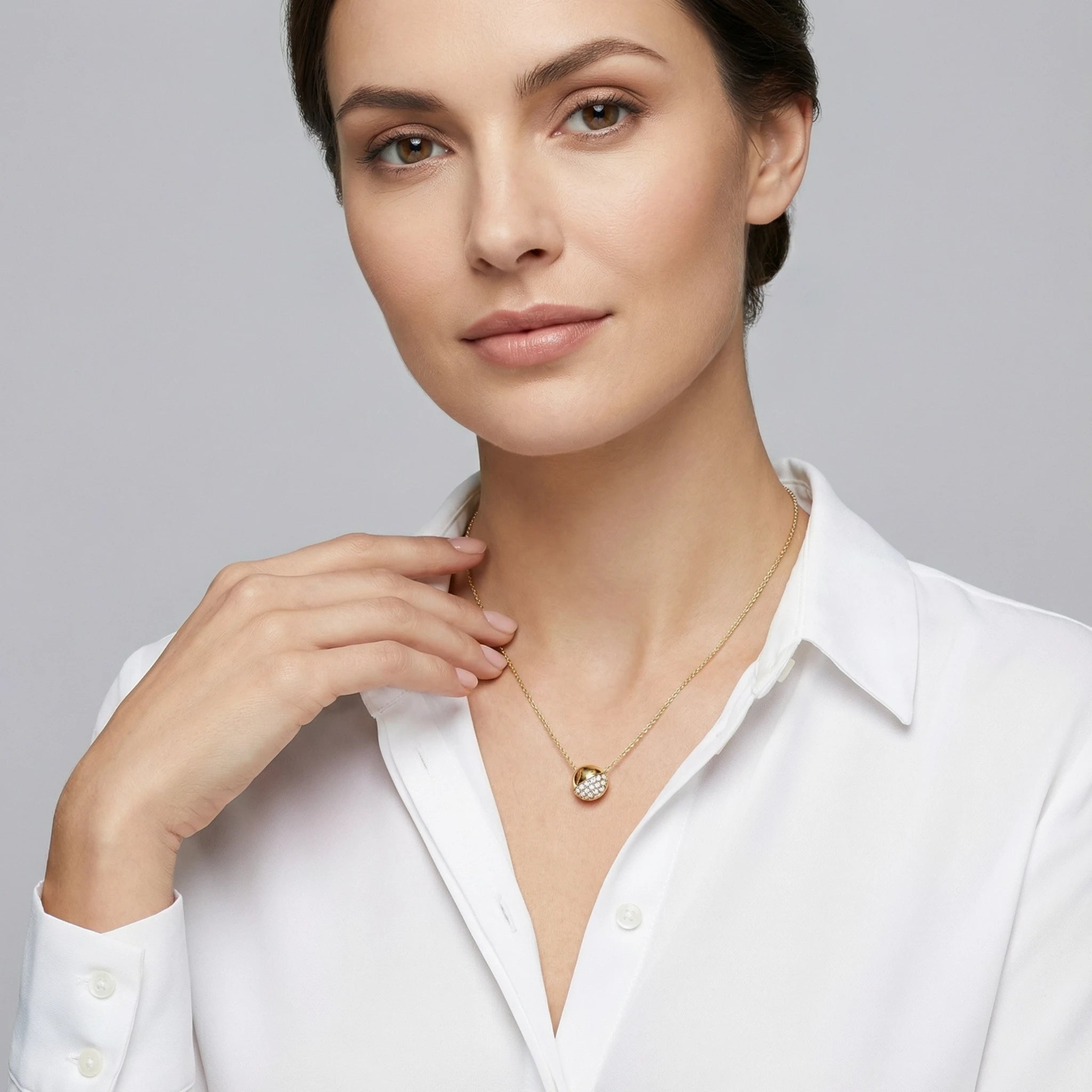 14K Yellow and White Gold Diamond Pendant