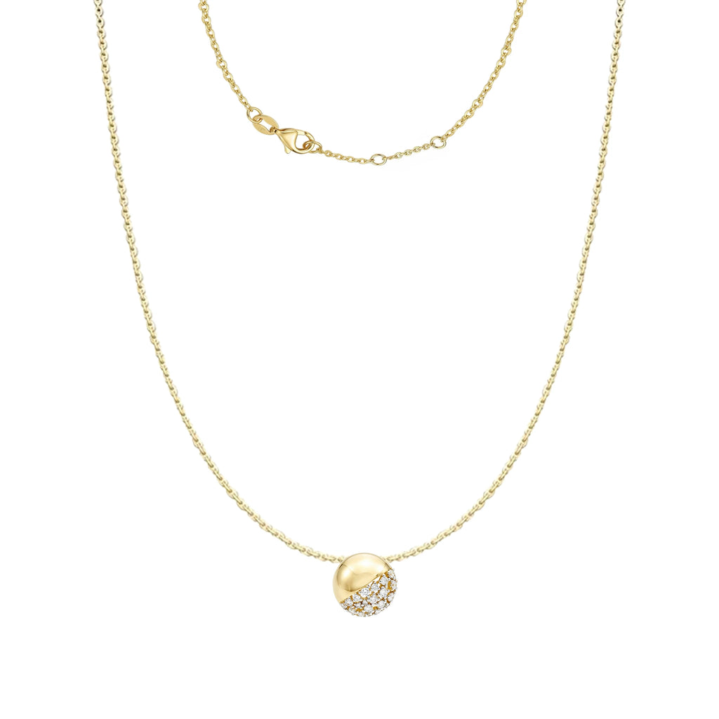 14K Yellow and White Gold Diamond Pendant