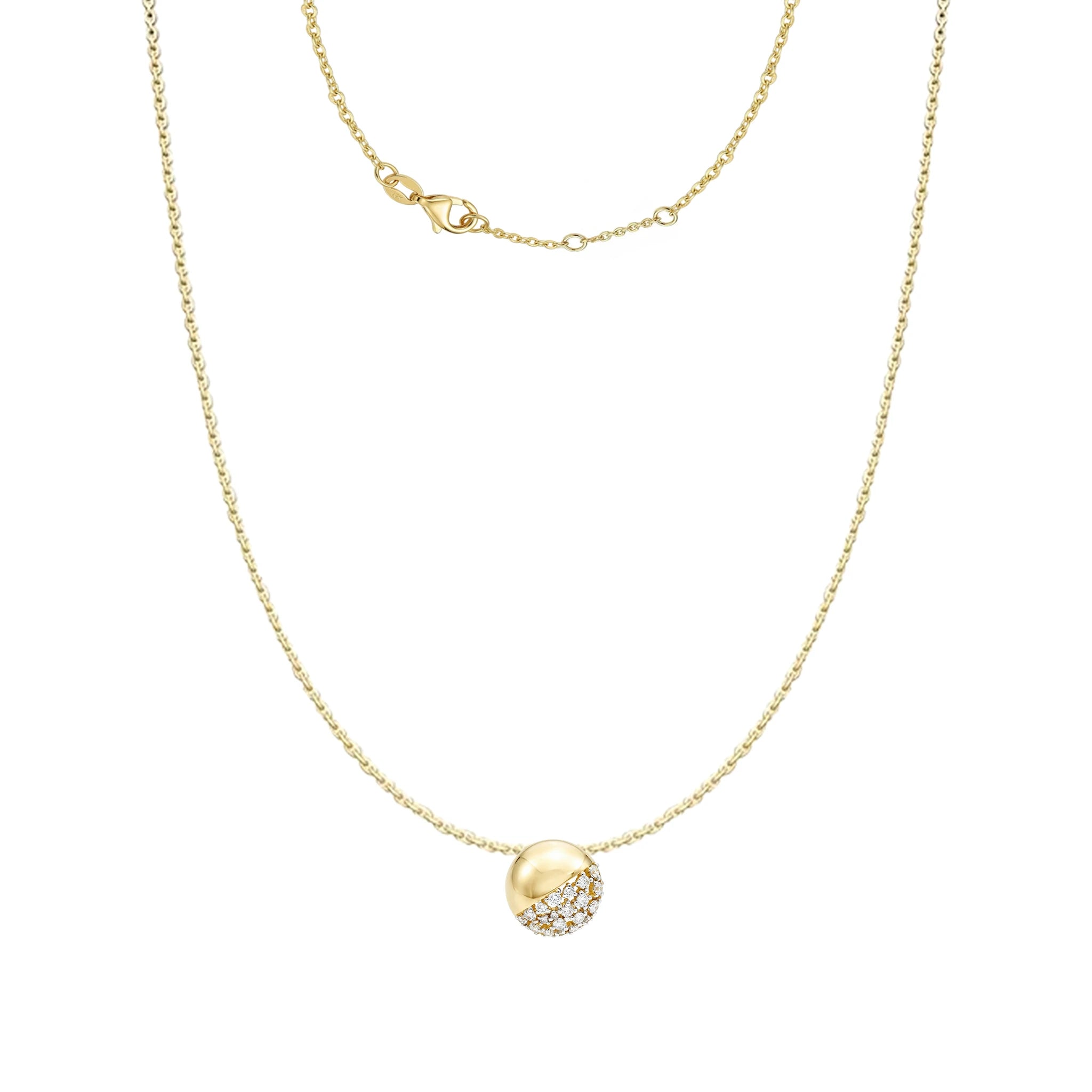 14K Yellow and White Gold Diamond Pendant