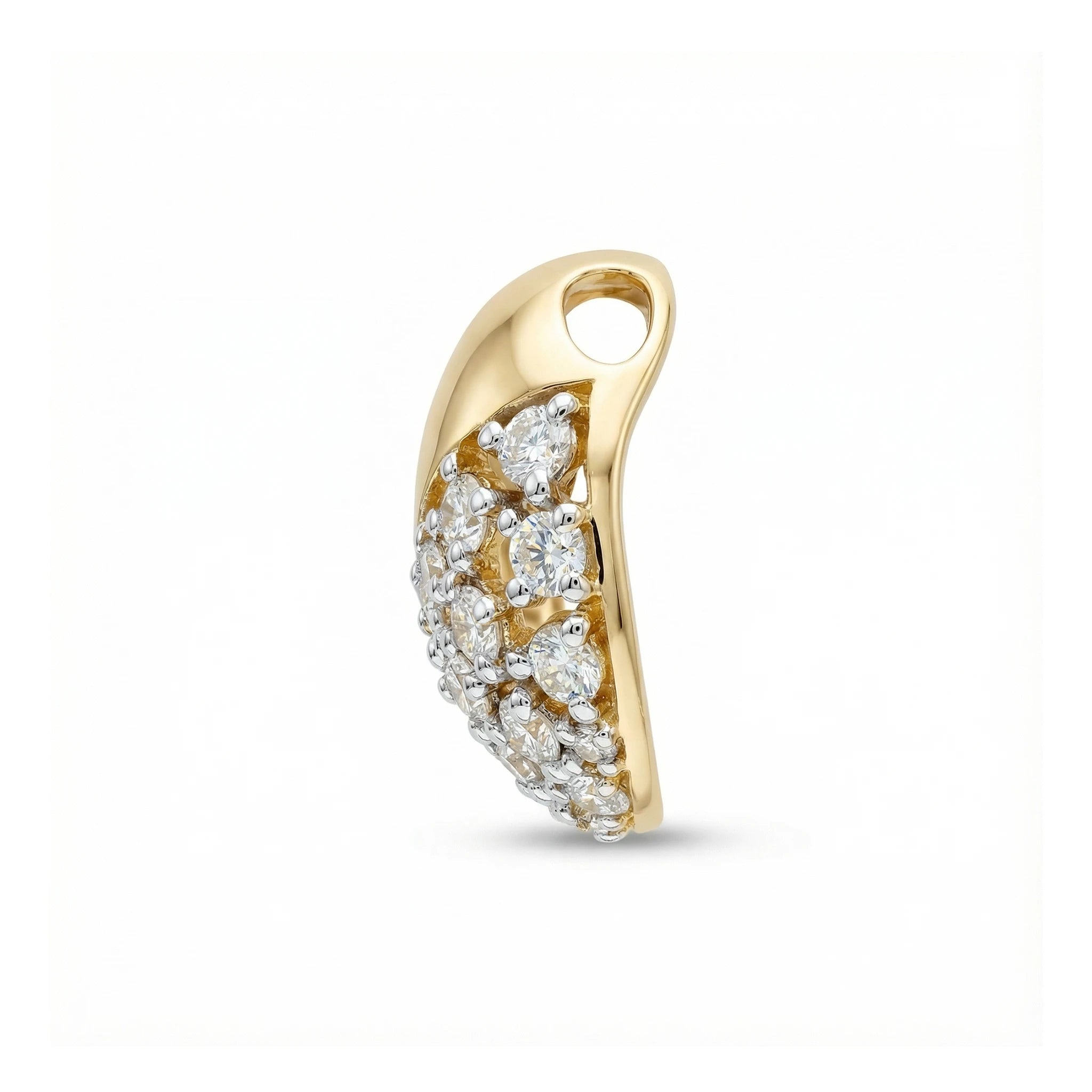 14K Yellow and White Gold Diamond Pendant