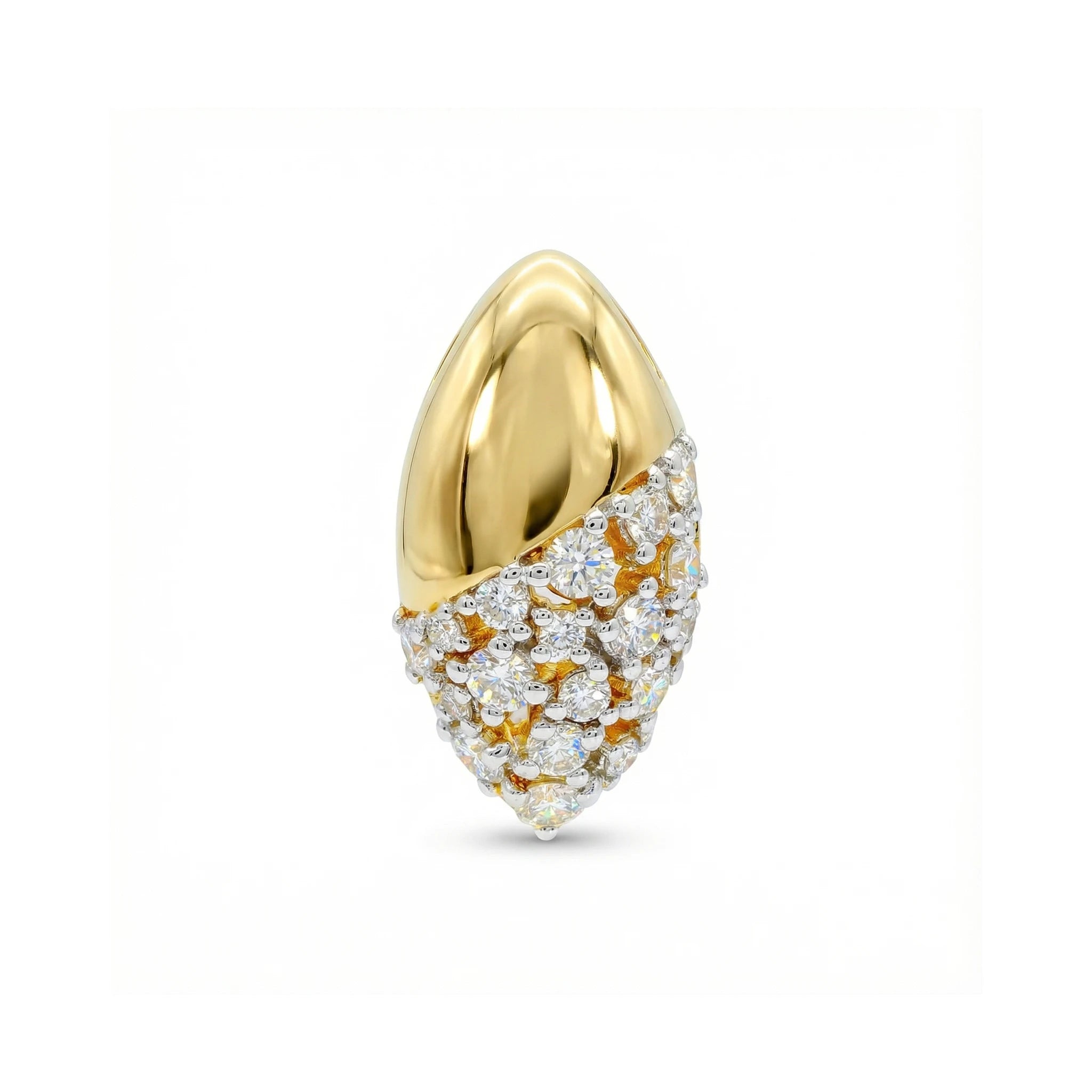 14K Yellow and White Gold Olives Diamond Pendant