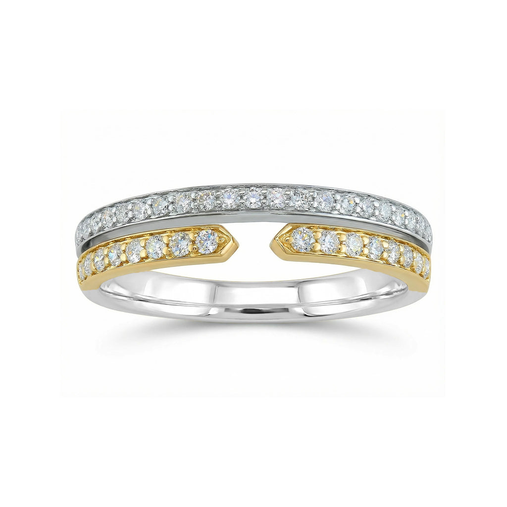 18K White Yellow Gold Diamond Wedding Band