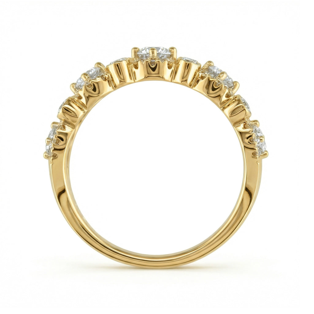 BeBling 14K Yellow Gold Diamond Anniversary Band - Side View