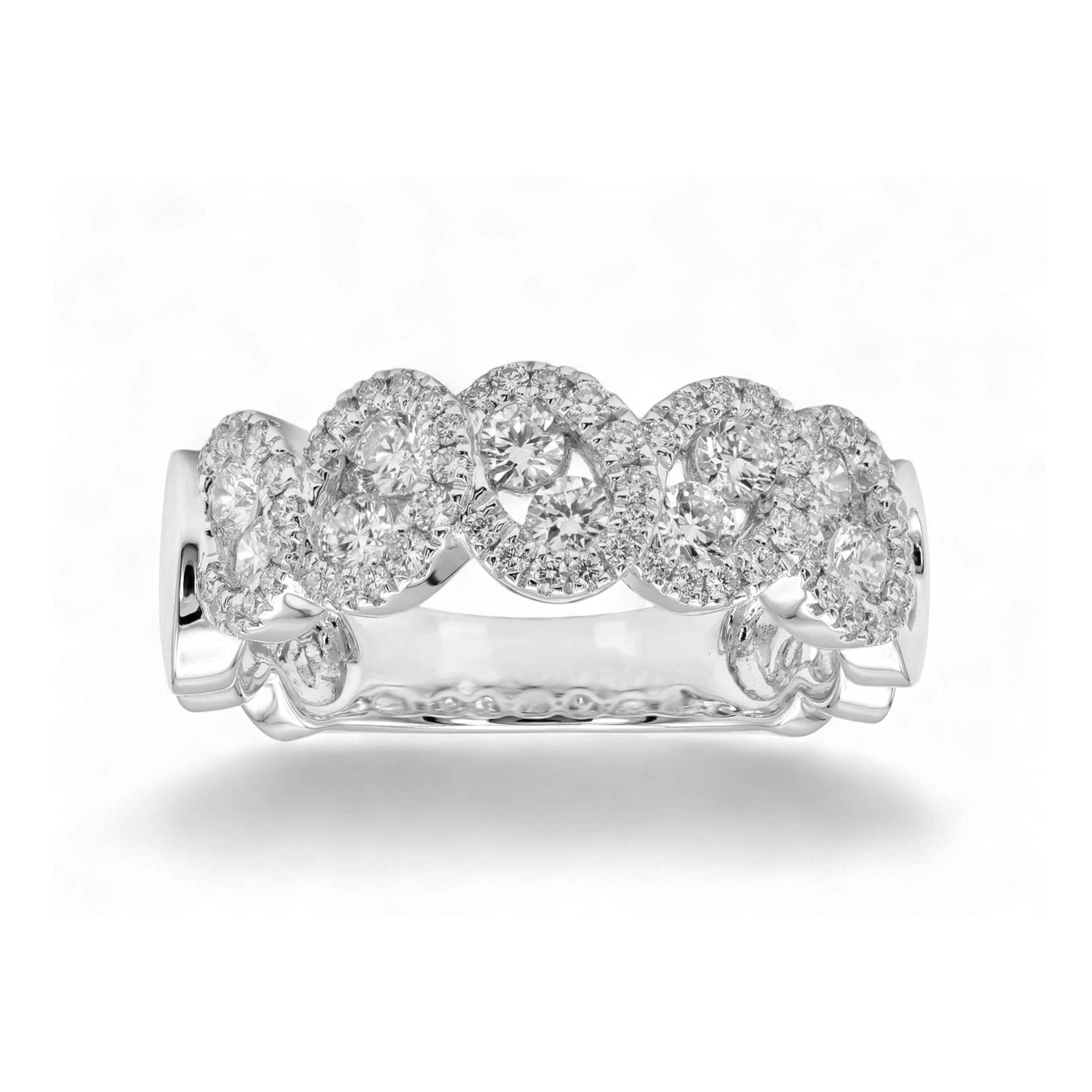 BeBling 14K Yellow Gold Woven Diamond Statement Ring - White Gold