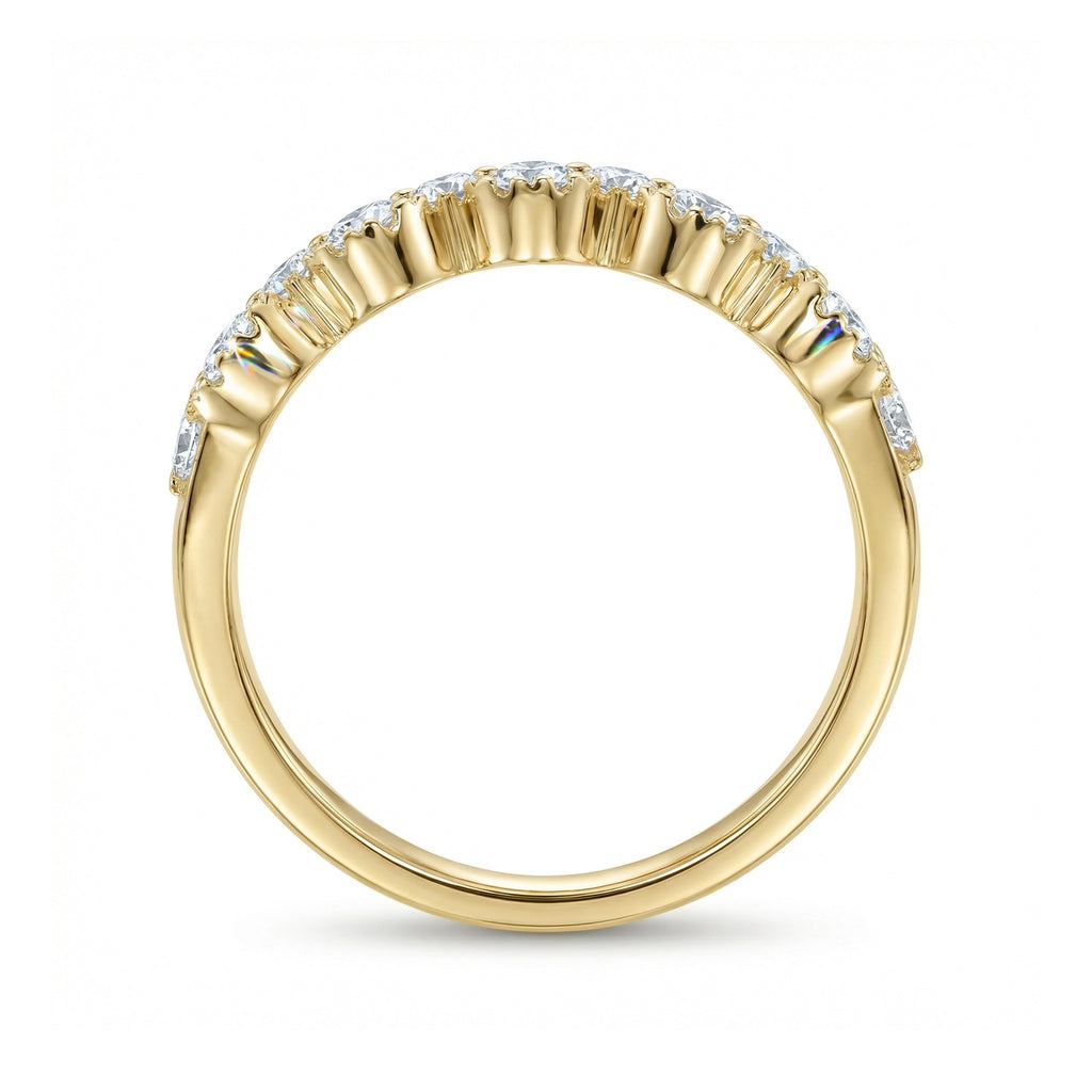 BeBling 14K Yellow Gold Interlocking Diamond Band