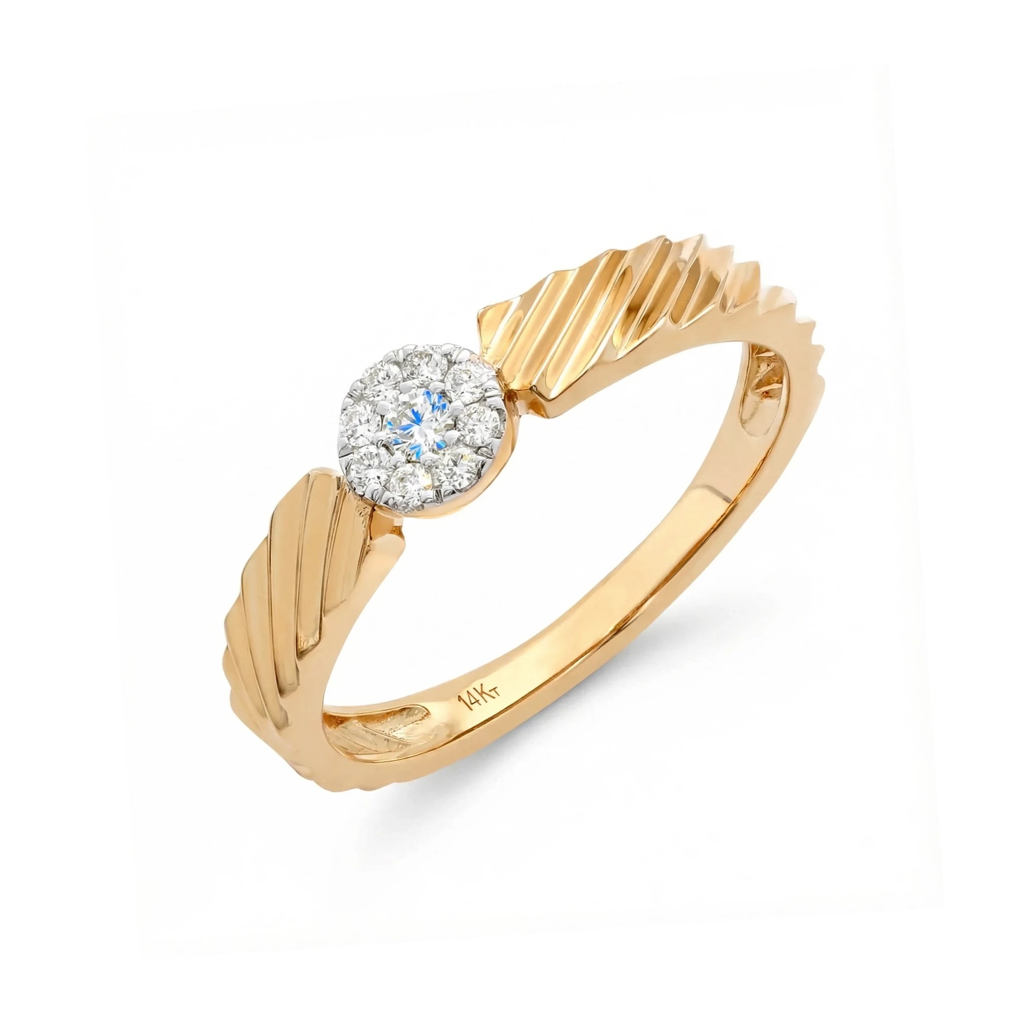 14K Yellow and White Gold Diamond Ring