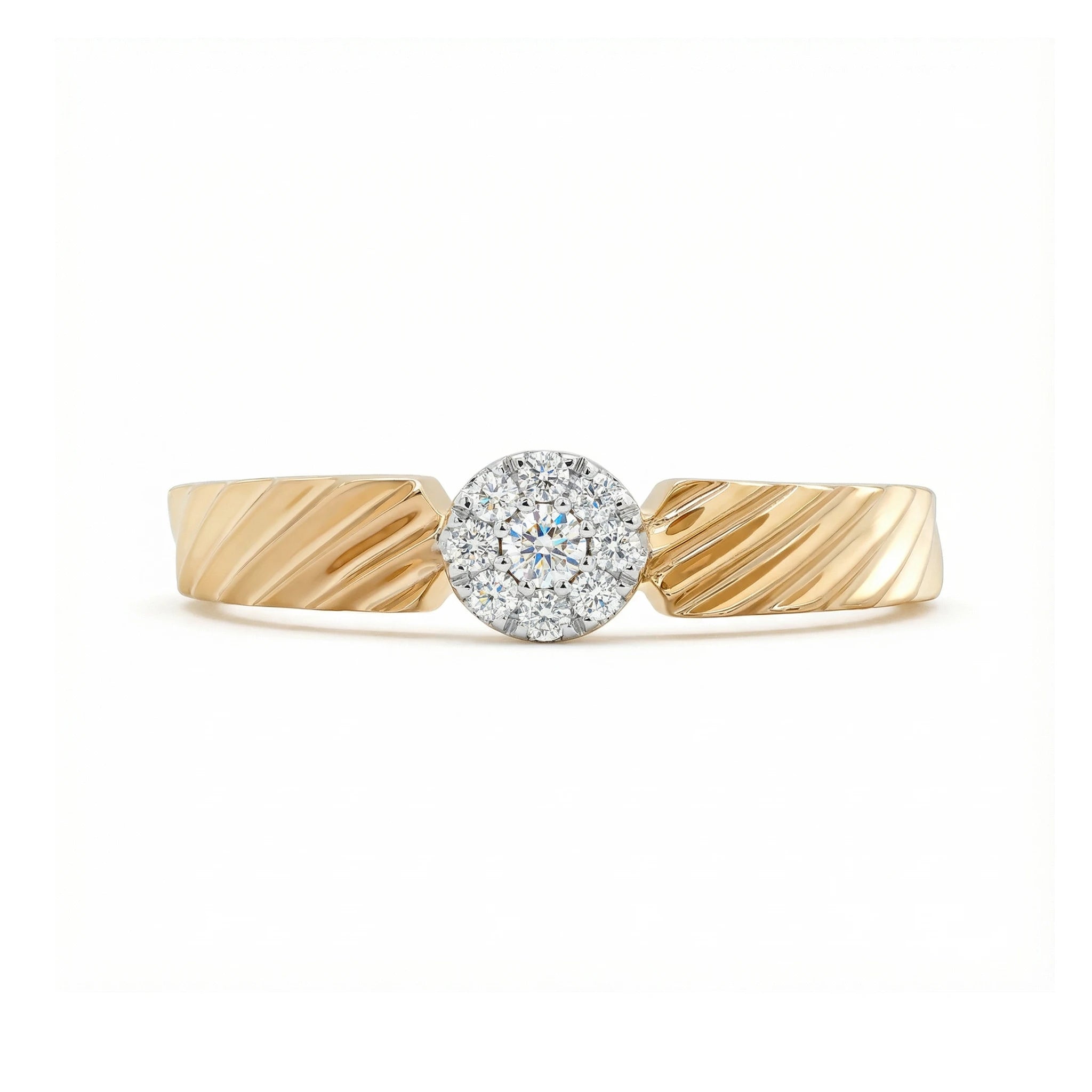 14K Yellow and White Gold Diamond Ring