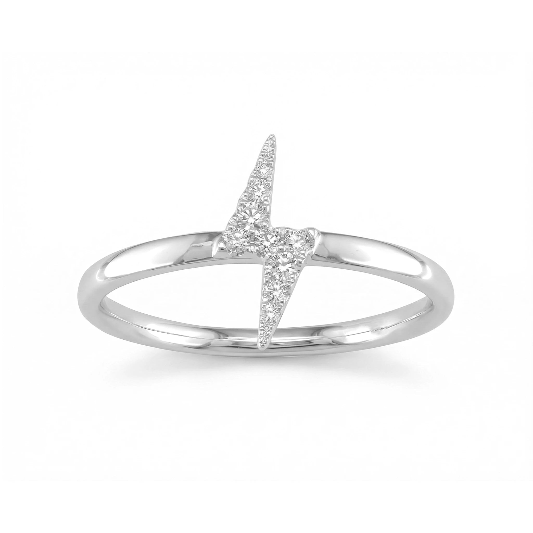 14K Yellow Gold Lightning Diamond Ring