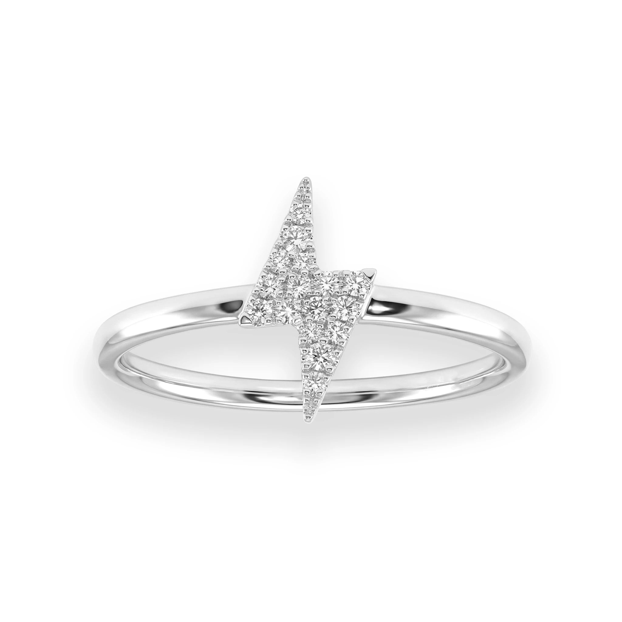 14K Yellow Gold Lightning Diamond Ring