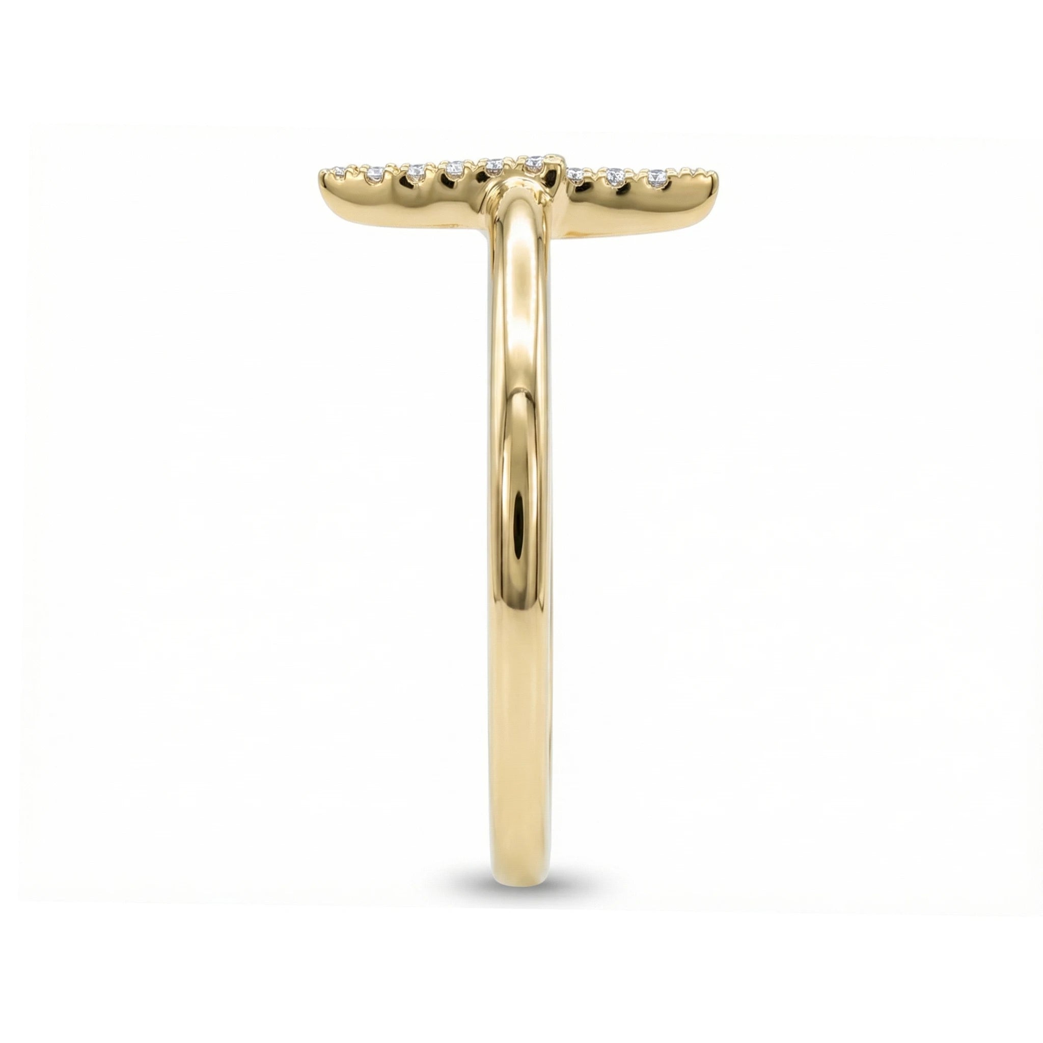 14K Yellow Gold Lightning Diamond Ring