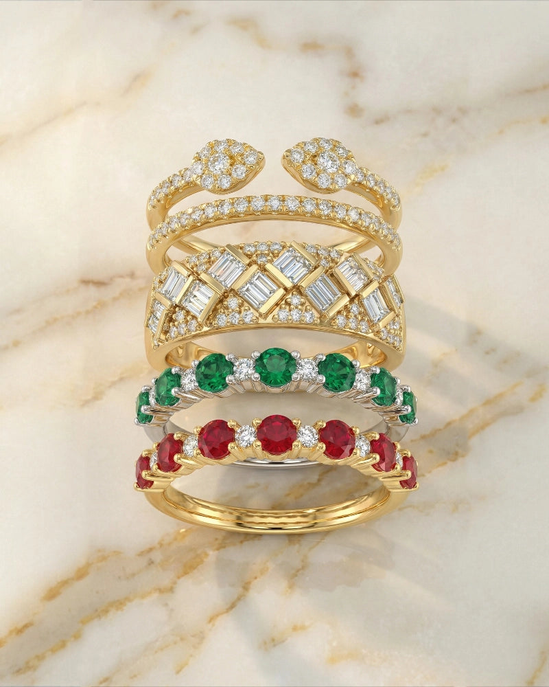 Stackable Preppy Rings Stackable Rings | Match & Layer Your Unique Story | BeBling